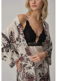 Resim Pierre Cardin Vegan Ipek Saten Dörtlü Gelin Çeyiz Takımı - Lx.25244 Ivory 