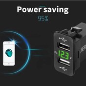Resim Topshop1 Yeşil Ltwu 4.2a Hızlı Şarj Voltaj Göstergeli Çift Usb Araç Şarj Cihazı Oto Aksesuarı 