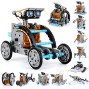 Resim 12'si 1 Arada Güneş Enerjili Robot Kiti Oyuncak, Kendin Yap Bilim Eğitimi Montaj Güneşli Oyuncak Araba, Çocuklar için Erkek ve Kız Doğum Günü Hediyeleri için Uygun 