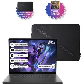 Resim Asus Rog Zephyrus G16 GU605CW-QR160 Intel Core Ultra 9 285H Npu 13 Tops 32GB 2tb SSD RTX5080-16GB Freedos 16" 2.5k 240Hz Wqxga Taşınabilir Bilgisayar 