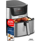 Resim Goldmaster Grana Sıcak Tutma Buz Çözme Kurutma Özellikli 7 Litre Xxl Dokunmatik Inox Airfryer Sıcak Hava Fritözü 