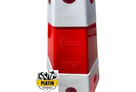 Resim Klasik Kedi Gözlü Ağırlıklı Boş Levhalı Trafik Koni Seti Trafik Dubası 12301 