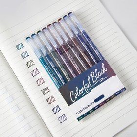 Resim 9 Renkli Jel Kalem Seti / 6 Renkli Büyük Kapasiteli 1.0Mm Glitter Floresan Kalem, Günlük Tutma, Çizim, Doodling, Not Alma, Vurgulama, Katlama ve Mükemmel Bir Hediye Olarak Kullanılabilir. 