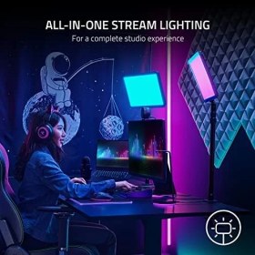 Resim Storemax Key Light Chroma - Akış Için Rgb Anahtar Işığı (Akış Aydınlatması, Özelleştirilebilir Işık Spektrumu, Interaktif Aydınlatma, Wi-Fi ve Bluetooth Için Komple Çözüm) Siyah 