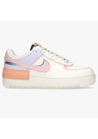 Resim Nike Air Force 1 Shadow Phantom Yürüyüş Ayakkabısı Beyaz Pembe Swoosh Krem 
