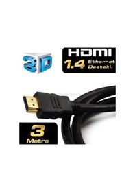 Resim Dark 3M Hdmi V1.4 3D 4K Altın Uçlu Kablo Dk-Hd-Cv14L300A90 