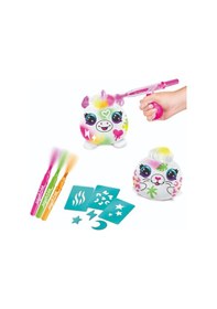 Resim Airbrush Neon Boyanıp Yıkanabilen Mini Peluş Sürpriz 2 Li Paket Pembe 