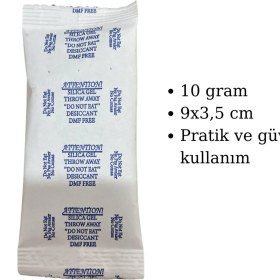Resim Keepsake 10 gr 500 Adet Silika Jel Nem Alıcı Paket Silikajel Rutubet Önleyici Nem Giderici 