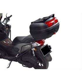 Resim Genel Markalar Motosiklet Çantası Bagajlı Firstbag 48 Litre, Siyah Kırmızı Reflektör, Pp 