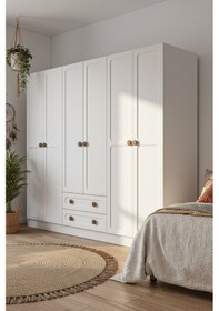 Resim 6 Kapak 2 Çekmece Gardırop Beyaz 