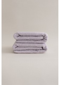 Resim Ivory Lila Fitilli Mikro Fiber %100 Pamuk 2li El Yüz Havlusu Seti Lila 