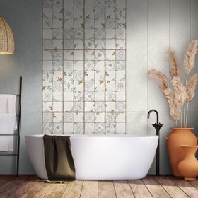 Resim Ege Seramik Calm Rustic Dekor Karo Kırık Beyaz 33 x 99 cm 1 m2 