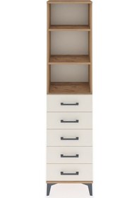 Resim Arges Dolap 3 Raflı 5 Çekmeceli 44x30x182 Çam-aytaşı Atlas Çam 