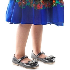 Resim Kiko Kids Papyon Taşlı Cırtlı Kız Çocuk Babet Ayakkabı 254 