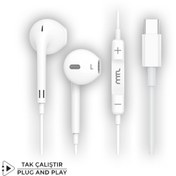 Resim MTL General Mobile GM Phoneix 5G Uyumlu Tak Çalıştır Stero Type-C Kulaklık MT-A293 