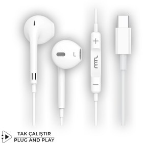 Resim MTL General Mobile GM Phoneix 5G Uyumlu Tak Çalıştır Stero Type-C Kulaklık MT-A293 
