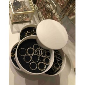 Resim MCM Group 4 Katlı Dönebilen Silindir Takı ve Makyaj Organizer Kutusu 