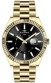 Resim FERRO F11288a-b2 43 Mm Altın Renkli Erkek Kol Saati 