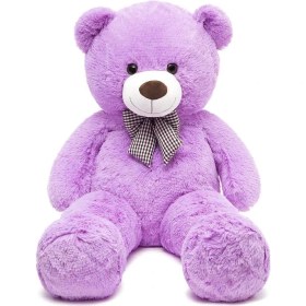 Resim Sole 120 cm Papyonlu Sevimli Peluş Ayı - Sevgiliye Özel Hediye, % 100 Yerli 