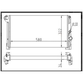 Resim ORIS MFI494034 Radyatör Mechanical Mt 580 322 34 Punto-Idea 1.3 Mjtd 04 / Lancia Y 1.3Mjtd 03 68806 
