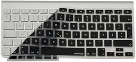 Resim McStorey Apple Magic Keyboard A1314 A1243 Uyumlu Klavye Koruyucu Türkçe F Dizilim Silikon Kaplama UK ve TR Q Klavyeleri Türkçe F’ye Çeviren Ultra İnce Kaymaz Daktilo Tipi Keyboard Cover Siyah 