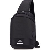 Resim Wezone Çok Amaçlı Usb Şarjlı Seyahat Çantası - Hırsızlığa Karşı Sırt Çantası & Omuz Çantası Seçenekli Siyah 