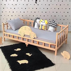 Resim Markaawm Premium Arabalı Montessori Yatak Çocuk ve Bebek Karyola 120X200 