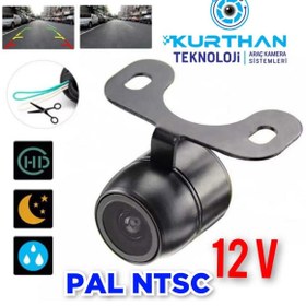 Resim Twogo KELEBEK MODEL ARABA GÖRÜŞ KAMERASI ÖN YAN VEYA ARKA KULLANIMA UYUMLUDUR 12 V 18,5 mm 