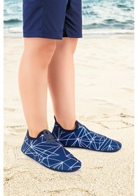Resim Kiko Kids Prizma Havuz Plaj Erkek Çocuk Deniz Ayakkabısı 7515 Lacivert - Beyaz Lacivert - Beyaz 