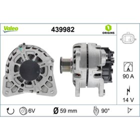 Resim Valeo ALTERNATOR 14V 90 A H5F 1.2 DOKKER LODGY CAPTUR SCENIC MEGANE III-IV - 439982 