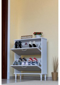 Resim Eliusta Antrex 72 Cm Cordoba 2 Düşer Kapaklı Ayakkabılık 72x90x26 Cm Ayaklı 4 Bölmeli Ayakkabılık Cordoba 