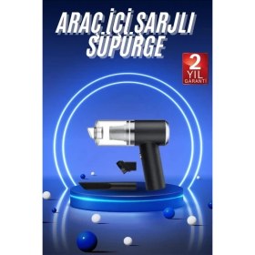 Resim Mey İthalat Mey Ithalat® Vakumlu Süpürge Şarjlı Elektrikli Mini Taşınabilir Uzun Ömürlü Hazneli 