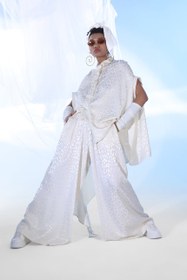 Resim ELASTİK BOYAMALI TEKLİ KOLLUK - Beyaz / Std 