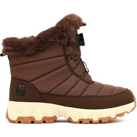 Resim Derimod Dry Kadın Kahverengi Bağcıklı Kalın Tabanlı Waterproof Outdoor Bot - Kahverengi / 37 