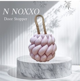 Resim Beton Stoper Dekoratif Burgu Beton Kapı Stoperi Kapı Durdurucu Kapı Tutucu Lila 