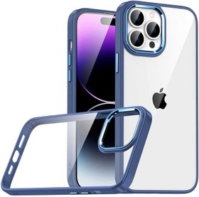 Resim Zore Apple için uyumlu iPhone 14 Pro Kılıf Zore Flora Kapak Sierra Mavi 