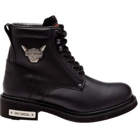 Resim Harley Davidson Gıbson Erkek Siyah Siyah Deri Günlük Bot-siyah 