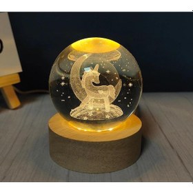 Resim Unicorn Tasarımlı Işıklı Cam Küre Cap 6 Cm Kod 54 Çok Renkli 