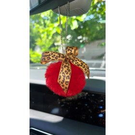 Resim Oasis Life Dikiz Ayna Süsü Kırmızı Leopar Seri 