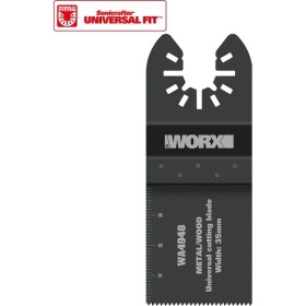 Resim Worx WA4948 Çok Amaçlı Raspalama Makinası Için 35X40MM Ahşap, Fiberglas, Pvc Universal Kesme Bıçağı 
