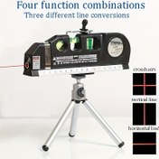 Resim 1 adet Yüksek Hassasiyetli Kızılötesi Lazer Seviyesi ile Tripod - Ev Dekorasyonu ve Doğru Açı Ölçümleri için 4 Fonksiyon Kombinasyonları (Çapraz Çizgi, Dikey Çizgi, Yatay Çizgi, Kabarcık Seviye), Pil Gücüyle Çalışan, Kırmızı Lazer Çizgisi, Taşınabilir Olmayan Tasarım, Hassas Düzleştirme | Çok Yönlü Lazer Seviyesi | Ayarlanabilir Lazer Seviyesi, Lazer Seviye Çizgi Aracı 