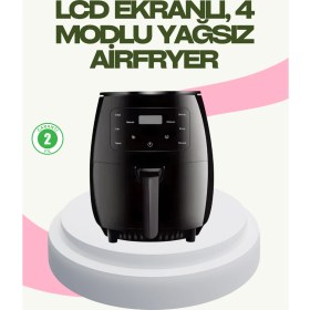 Resim Kaia 2400W Güçlü Airfryer 6l Yapışmaz Hazne Bulaşık Makinesi Uyumlu 