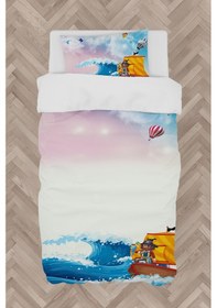 Resim Mekta Home Bebek Ve Çocuk Odası Balonlu Korsan Denizci Desenli Nevresim Takımı 