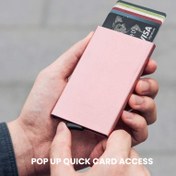 Resim Ultra-İnce Pop-Up Cüzdan RFID Engelleme ile - Erkekler ve Kadınlar için Basit Kredi Kartı Tutucu, Siyah Alüminyum Kasa, 6 Kart Tutabilir, Güvenli Çift Silikon Şeritler, Günlük Kullanım için Kompakt Tasarım, Seyahat Aksesuarları | Moda Aksesuarları, Anneler Günü, Babalar Günü için Mükemmel Hediye 