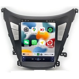Resim Hyundai Elantra Tesla 2011-2014 6gb Ram 128gb Hafıza 4 Çekirdek Carplay Kamera Android Multimedya 9" 