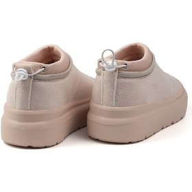 Resim Kadın Krem Süet İçi Kürklü Bot - Kalın Tabanlı, Rahat, Kaymaz, Günlük Ve Kışlık Krem 