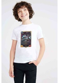 Resim Tshirthane Jinx Ataque Rapido Baskılı Unisex Çocuk Beyaz T-Shirt 