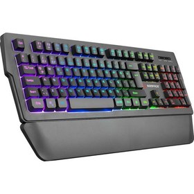 Resim Kb-R62 Classy RGB Aydınlatmalı Makrolu Bileklik Destekli Gaming Oyuncu Klavyesi Rampage