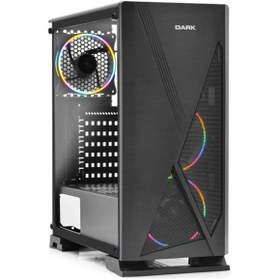 Resim Dark Raider 500W 80+ 1xUSB3.0 3x12cm FRGB Fanlı Ön Mesh ATX Kasa 