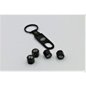 Resim Kia Logolu Metal 4 Lü Adet Sibop Kapağı Ve 1 Adet Anahtarlık (532090527) 